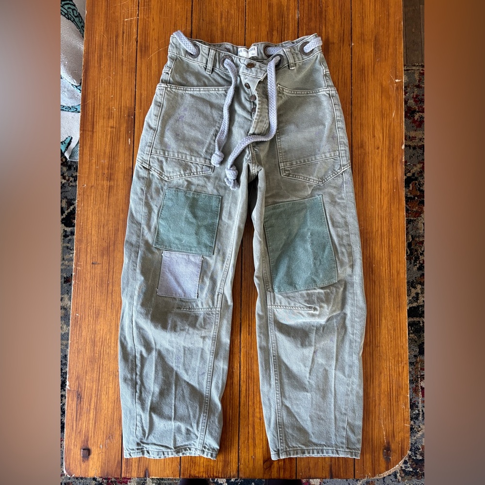 Free People moxie pull on barrel jeans